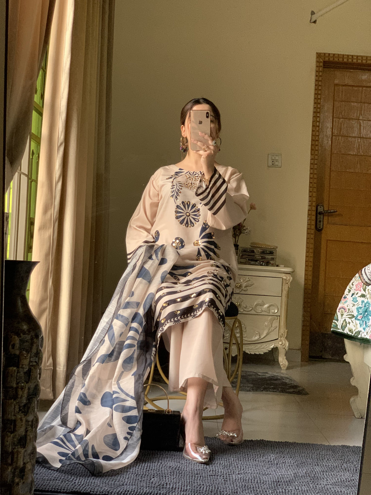 SIMRAN Silky Lawn 3-Piece Suit – Long Length Elegance | Article Design | Rs. 3,899