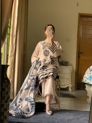 SIMRAN Silky Lawn 3-Piece Suit – Long Length Elegance | Article Design | Rs. 3,899