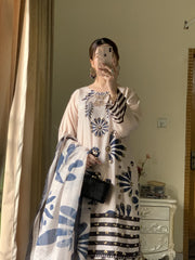 SIMRAN Silky Lawn 3-Piece Suit – Long Length Elegance | Article Design | Rs. 3,899
