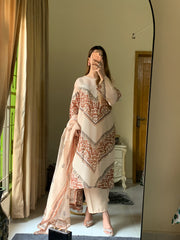 SIMRAN Silky Lawn 3-Piece Suit – Long Length Elegance | Article Design | Rs. 3,899