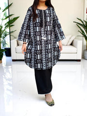 Elegant Lawn Cotton 2PC Set – Steam Printed Shirt, Regular Lenght 37 with Plain Flapper | CT11 | Rs. 2,150 (4)