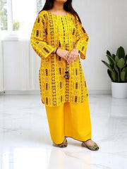 Elegant Lawn Cotton 2PC Set – Steam Printed Shirt, Regular Lenght 37 with Plain Flapper | CT11 | Rs. 2,150 (1)