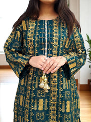 Elegant Lawn Cotton 2PC Set – Steam Printed Shirt, Regular Lenght 37 with Plain Flapper | CT11 | Rs. 2,150 (8)
