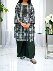 Elegant Lawn Cotton 2PC Set – Steam Printed Shirt, Regular Lenght 37 with Plain Flapper | CT11 | Rs. 2,150 (10)