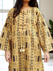 Elegant Lawn Cotton 2PC Set – Steam Printed Shirt, Regular Lenght 37 with Plain Flapper | CT11 | Rs. 2,150 (11)