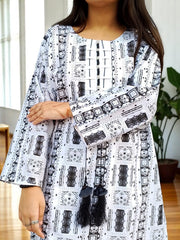 Elegant Lawn Cotton 2PC Set – Steam Printed Shirt, Regular Lenght 37 with Plain Flapper | CT11 | Rs. 2,150 (9)