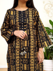 Elegant Lawn Cotton 2PC Set – Steam Printed Shirt, Regular Lenght 37 with Plain Flapper | CT11 | Rs. 2,150 (5)