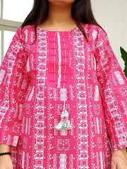 Elegant Lawn Cotton 2PC Set – Steam Printed Shirt, Regular Lenght 37 with Plain Flapper | CT11 | Rs. 2,150 (3)