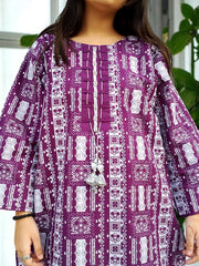Elegant Lawn Cotton 2PC Set – Steam Printed Shirt, Regular Lenght 37 with Plain Flapper | CT11 | Rs. 2,150 (2)